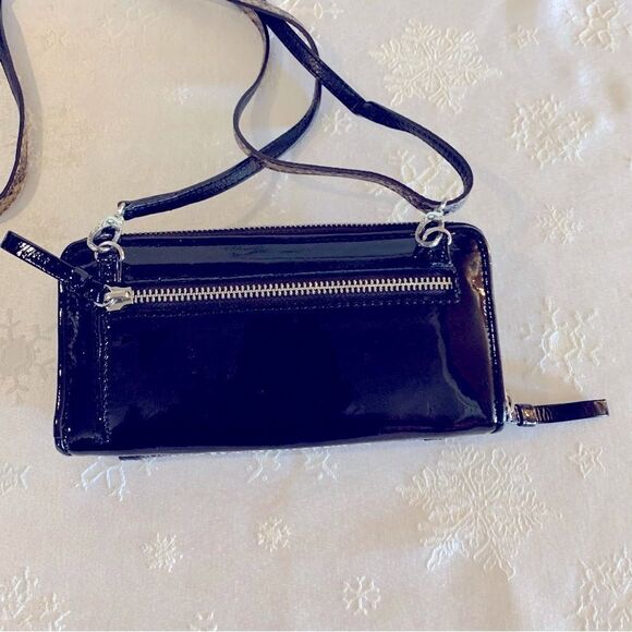 Brighton Wallet Crossbody Handbag Smooth & Patent Leather Snakeskin Print - Picture 5 of 9